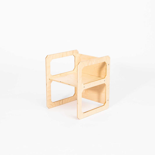 A Montessori weaning chair from Sweet Home From Wood on a white background, perfect for a children's desk or toddler table.