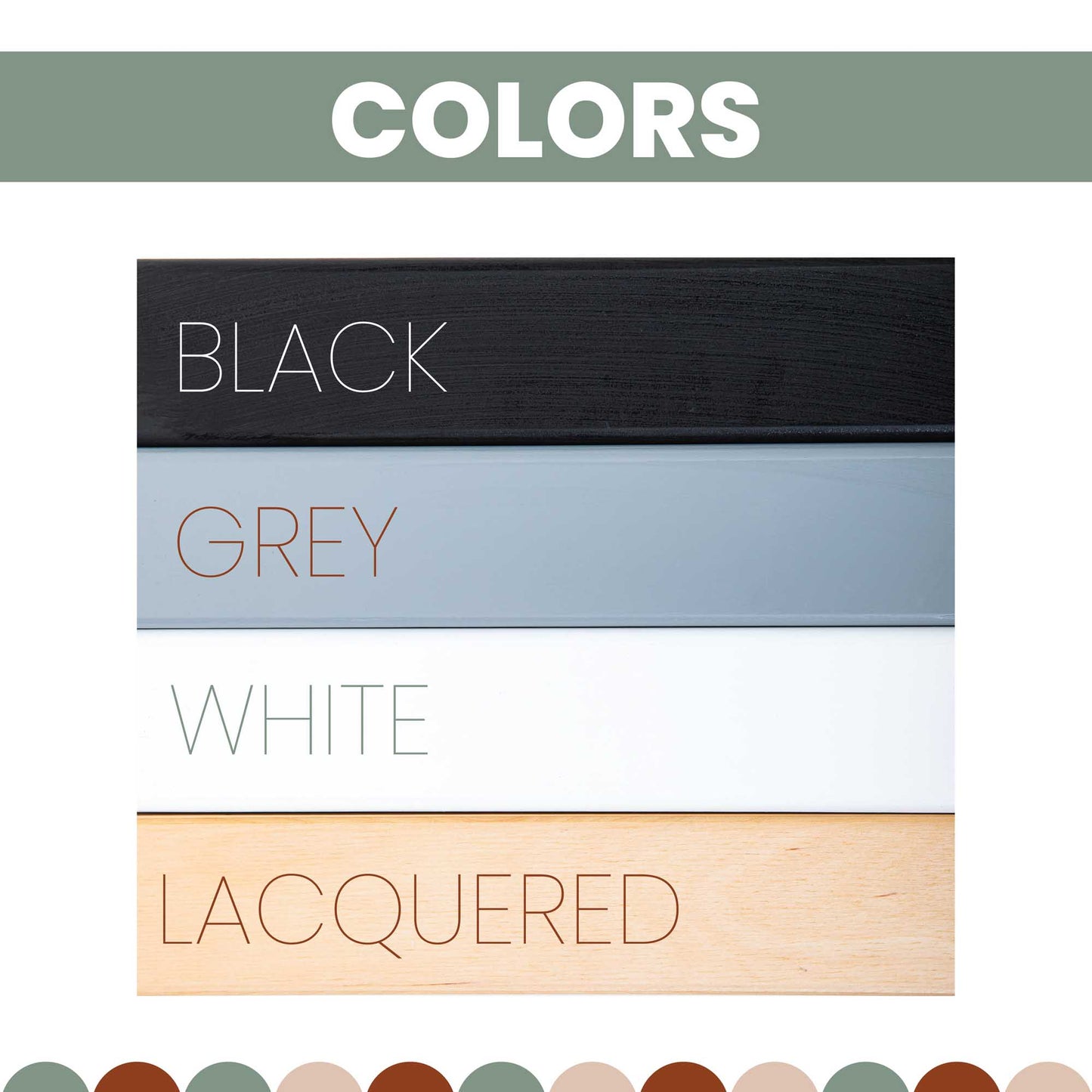 This Montessori weaning table and 2 chair set features black, gray, and white lacquered colors.