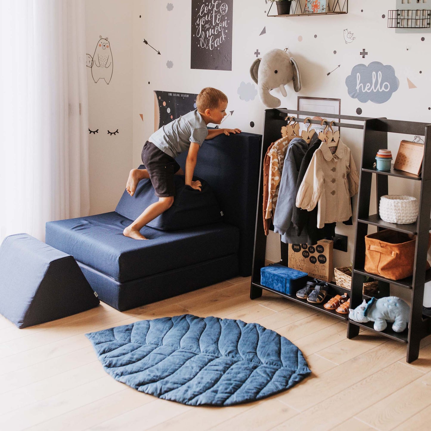 Kids soft play mattress set for safe indoor play, tumbling, and Montessori-style activities.