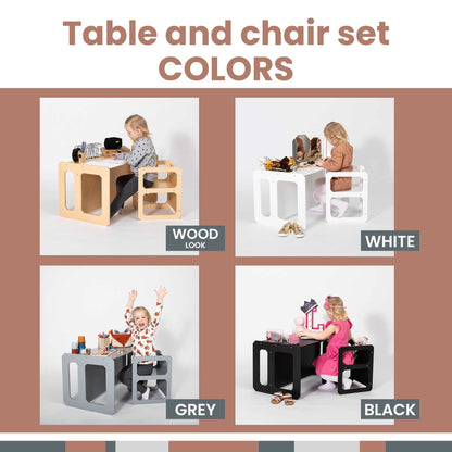 Montessori weaning table and chair set