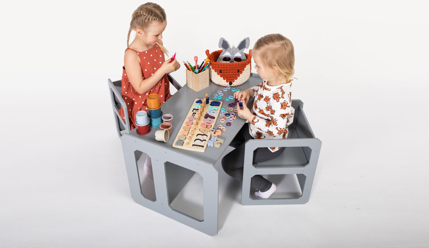 Weaning table chairs and desks Sweet home from wood Sweet