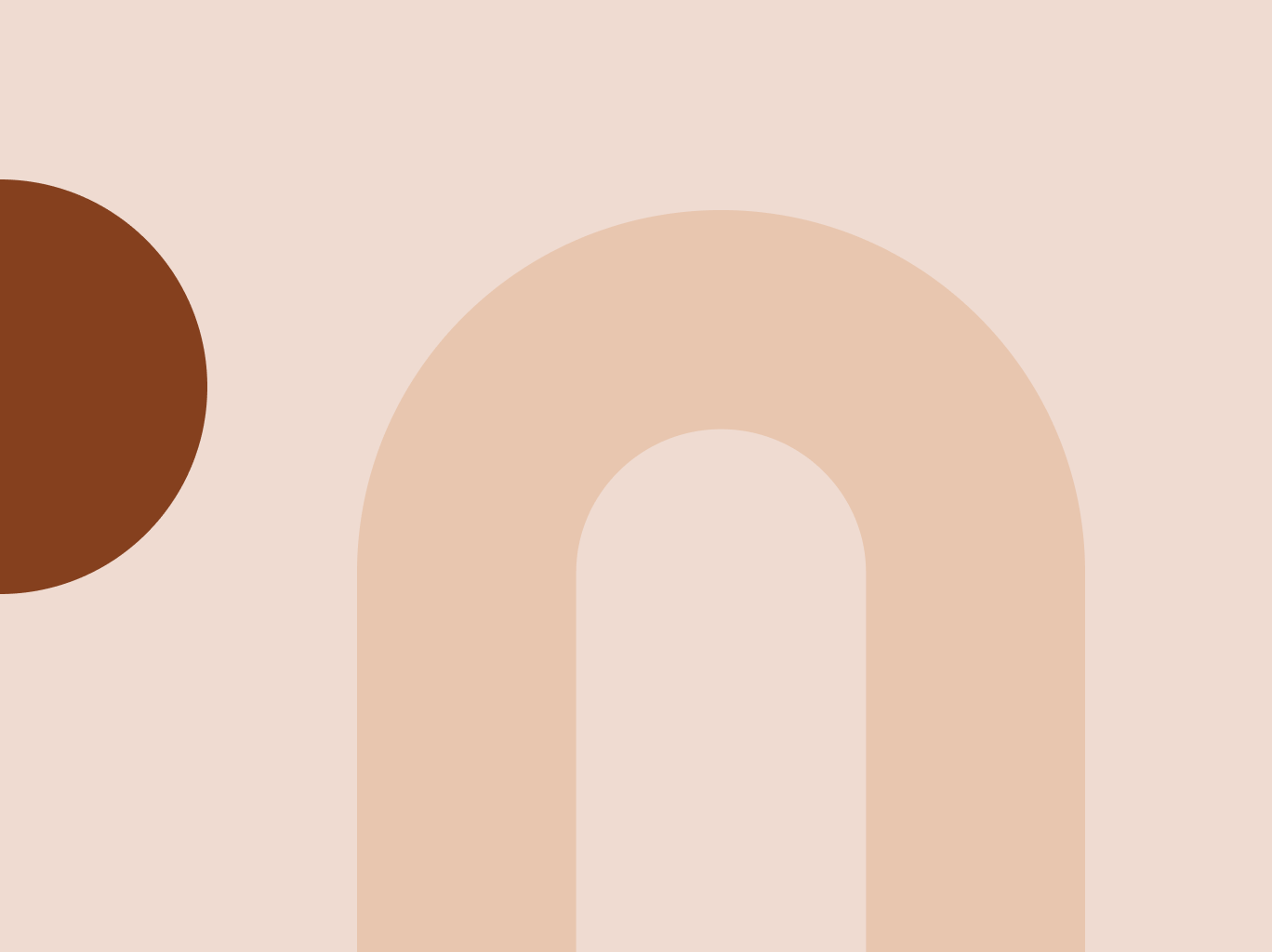 A beige and brown background with a circle in the middle.