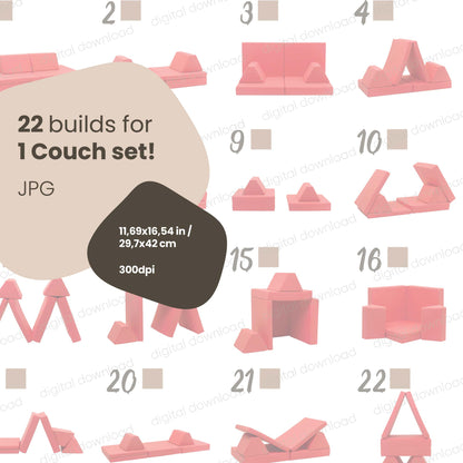 22 Sweet HOME from wood play sofa setups for kids builds for 1 Play sofa setup ideas horizontal poster | digital download couch set.