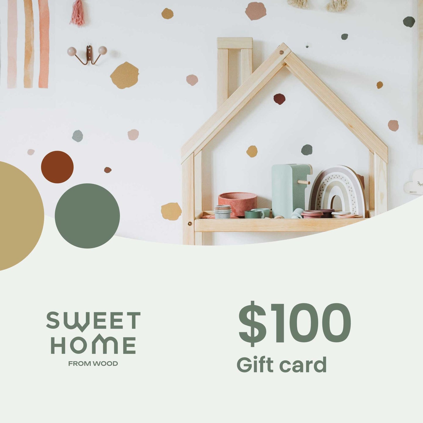 Gift card featuring a $100 USD value, ready for purchase or gifting.