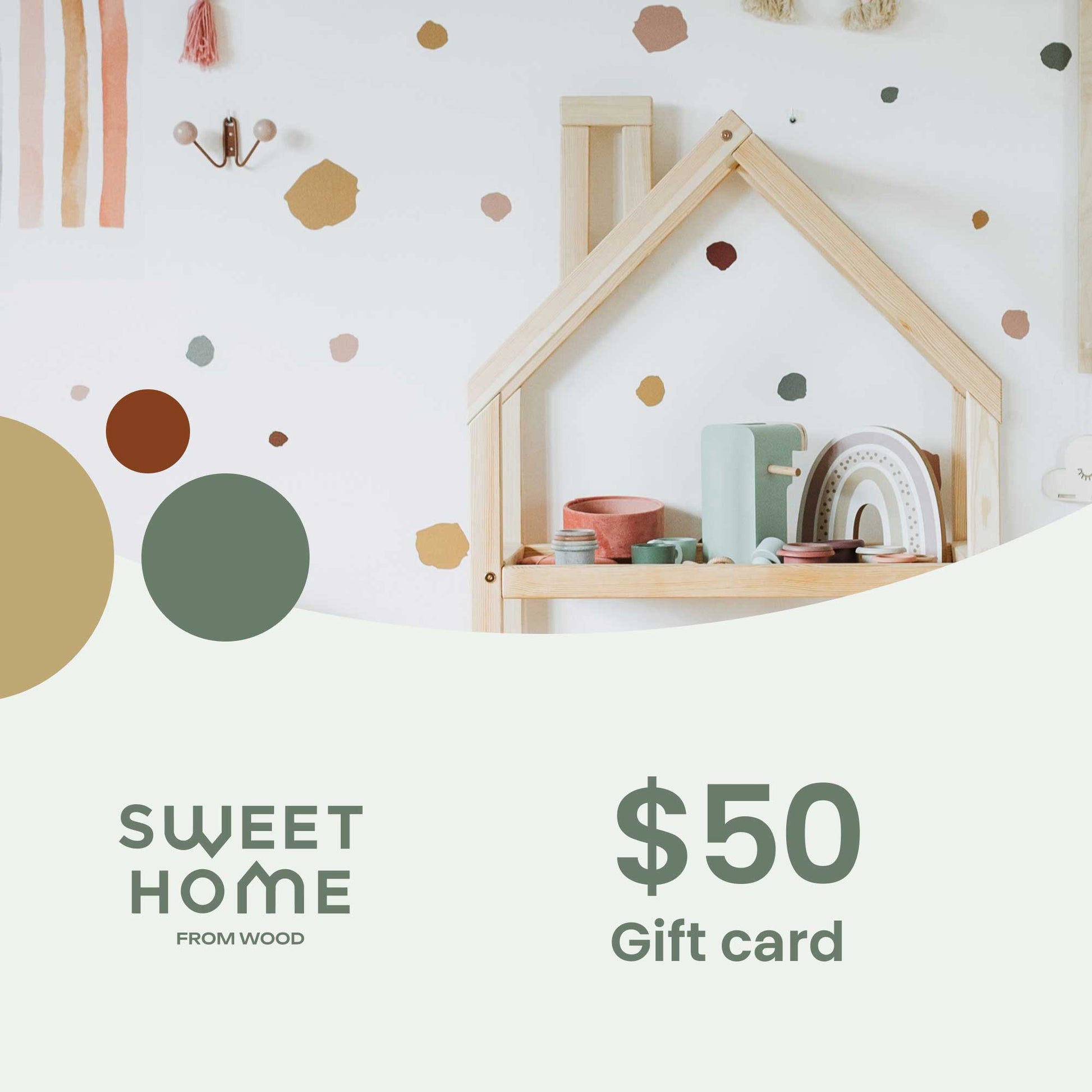 Gift card featuring a $50 USD value, ready for purchase or gifting.