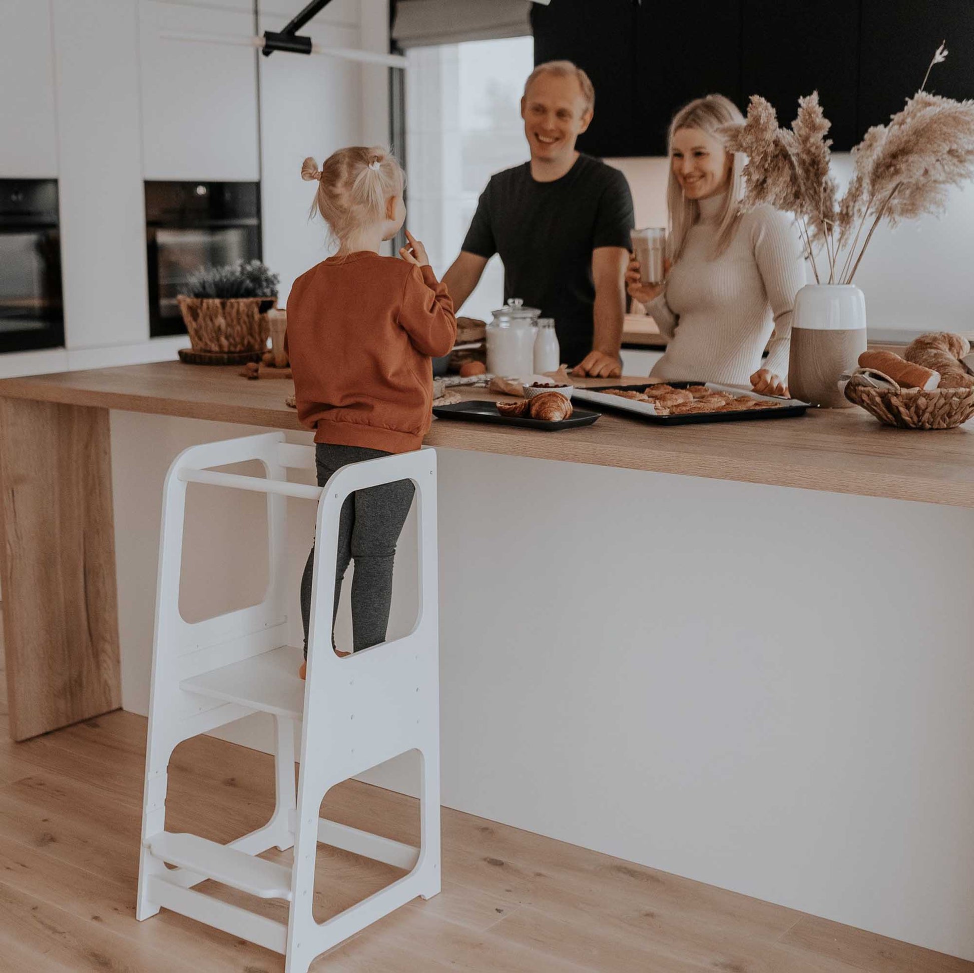 Toddler Tower Kids Kitchen Step Stool Helper Learning Cherry