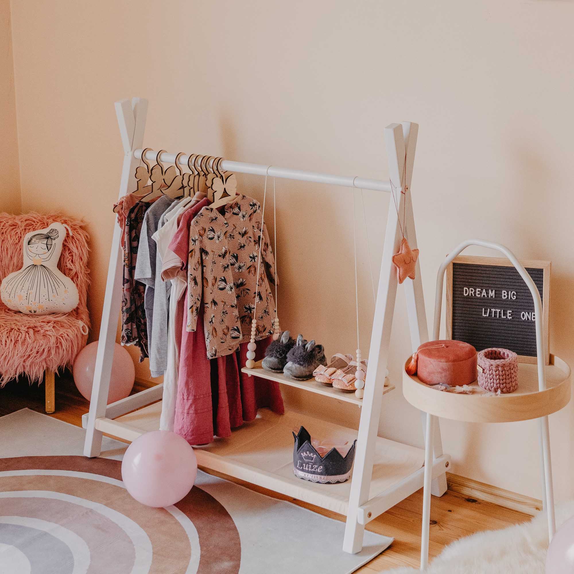 Pink outlet clothing rack