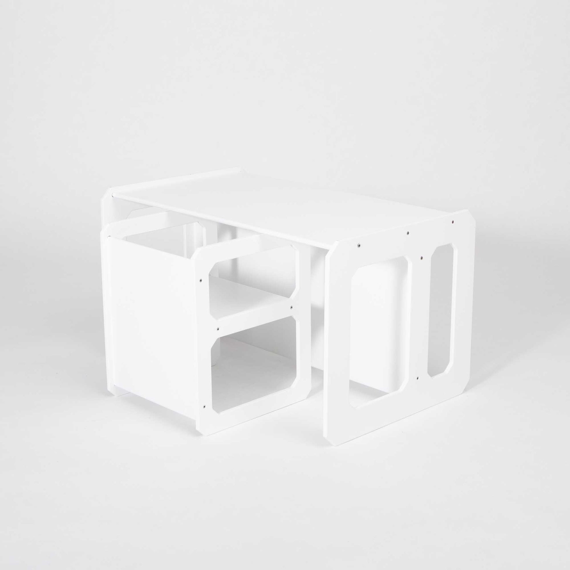 The description of a white table can be modified with the keywords "toddler table and chair set" or "Montessori weaning table and chair set by Sweet Home From Wood".