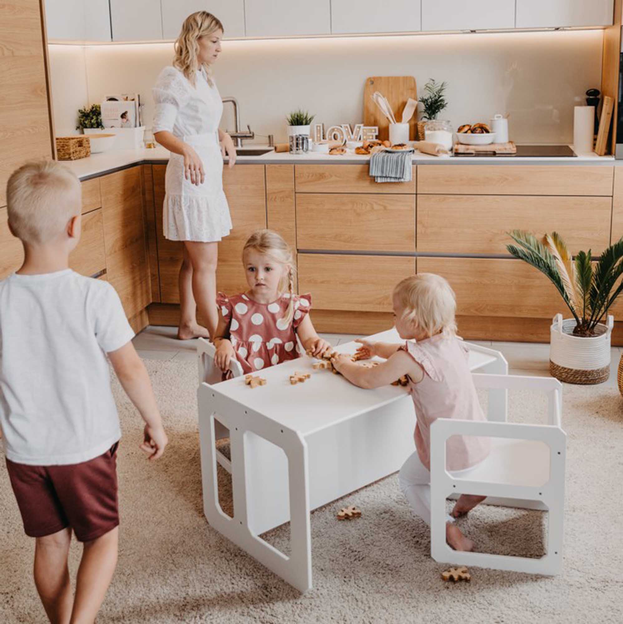 Montessori table and cheap chairs